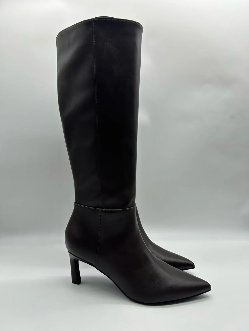 UNISA Lilane-J Tall Brown Boots Size 8 Medium Knee High Pointed Toe Dress Boots - Picture 4 of 13